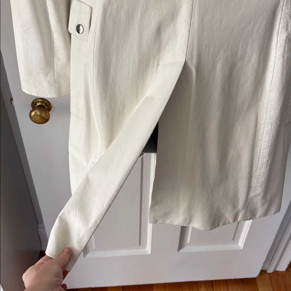 Theory white leather coat - Picture 9 of 12